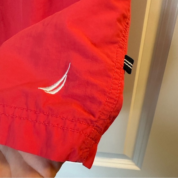 Nautica Color Block Drawstring Prep Swim Trunks Shorts - Picture 3 of 4